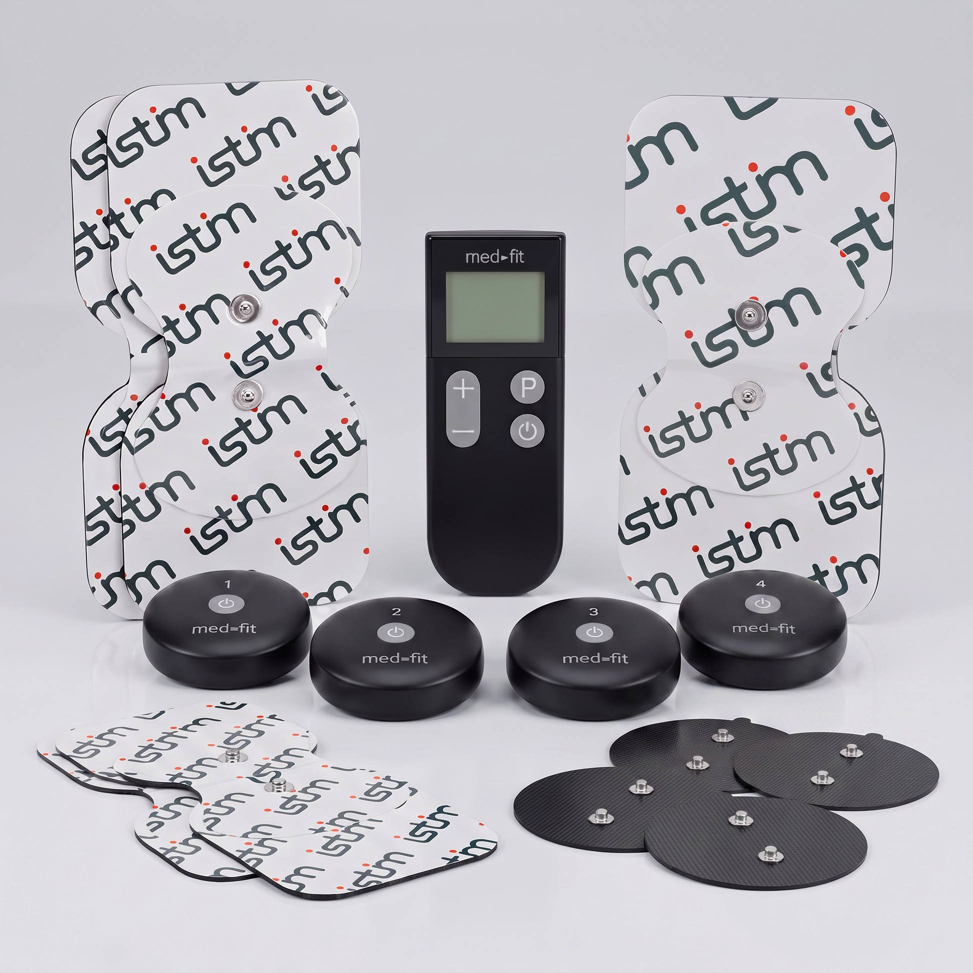 4 channel tens and ems machine with sensitive skin electrodes