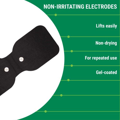 Wireless Black Large Lumbar TENS Electrodes 
