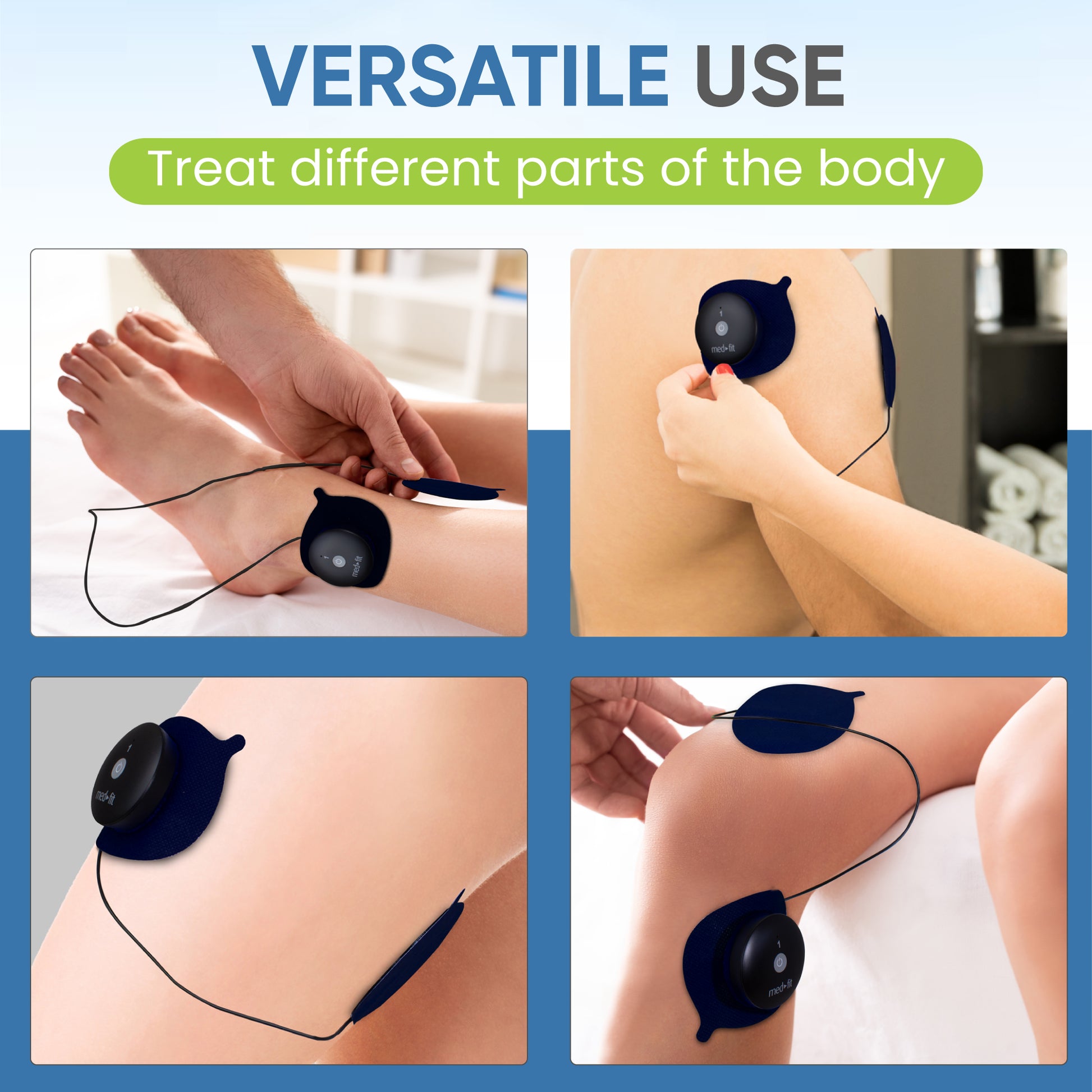 Black Dual Wireless TENS Electrodes