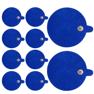 Round Blue Wireless TENS Electrodes Pack of 8